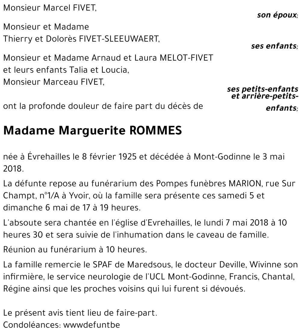 Marguerite ROMMES