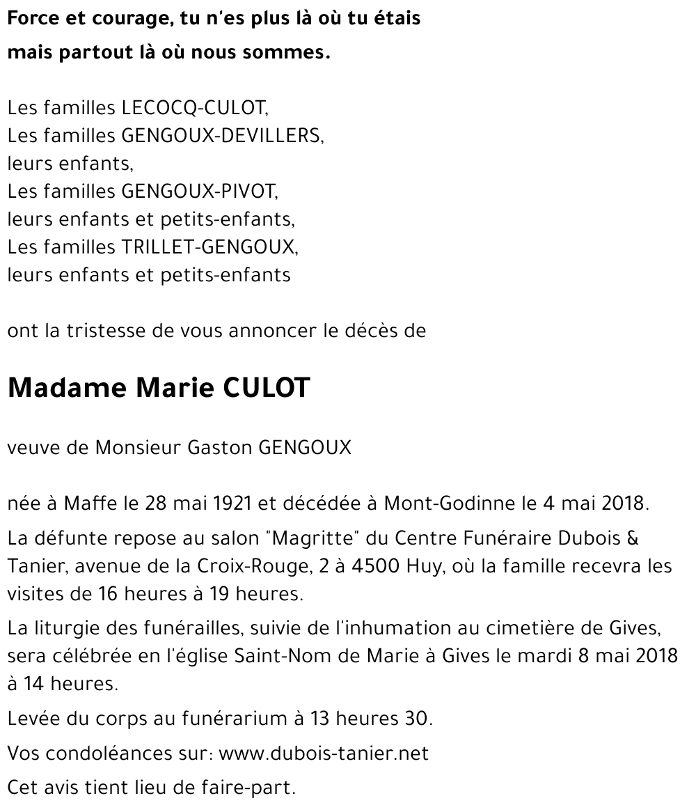 Marie CULOT