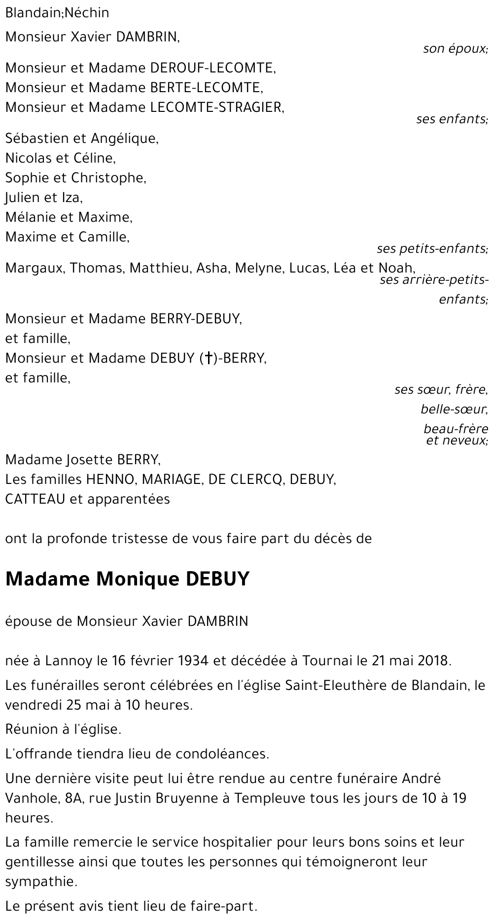 Monique DEBUY