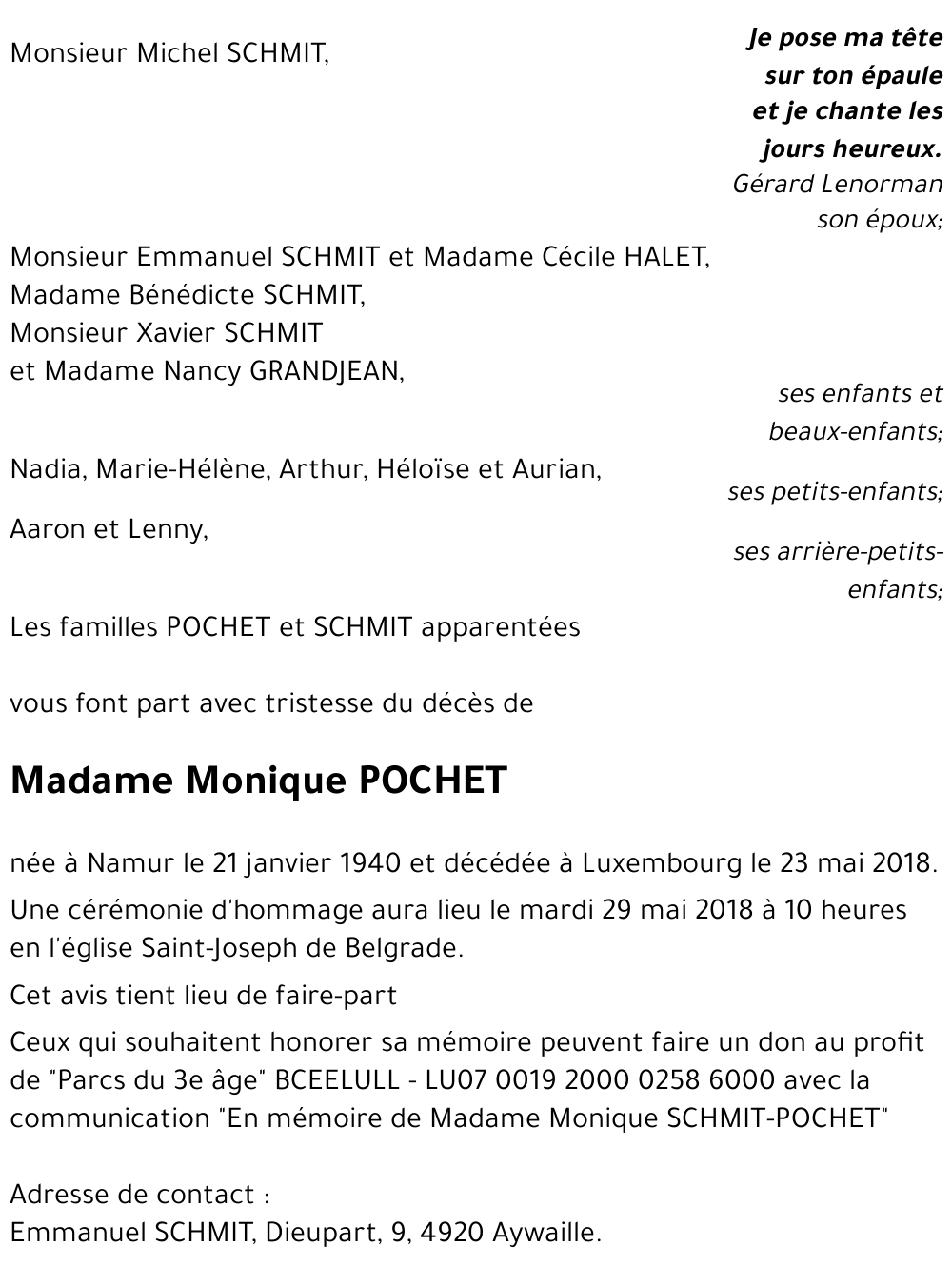 Monique POCHET