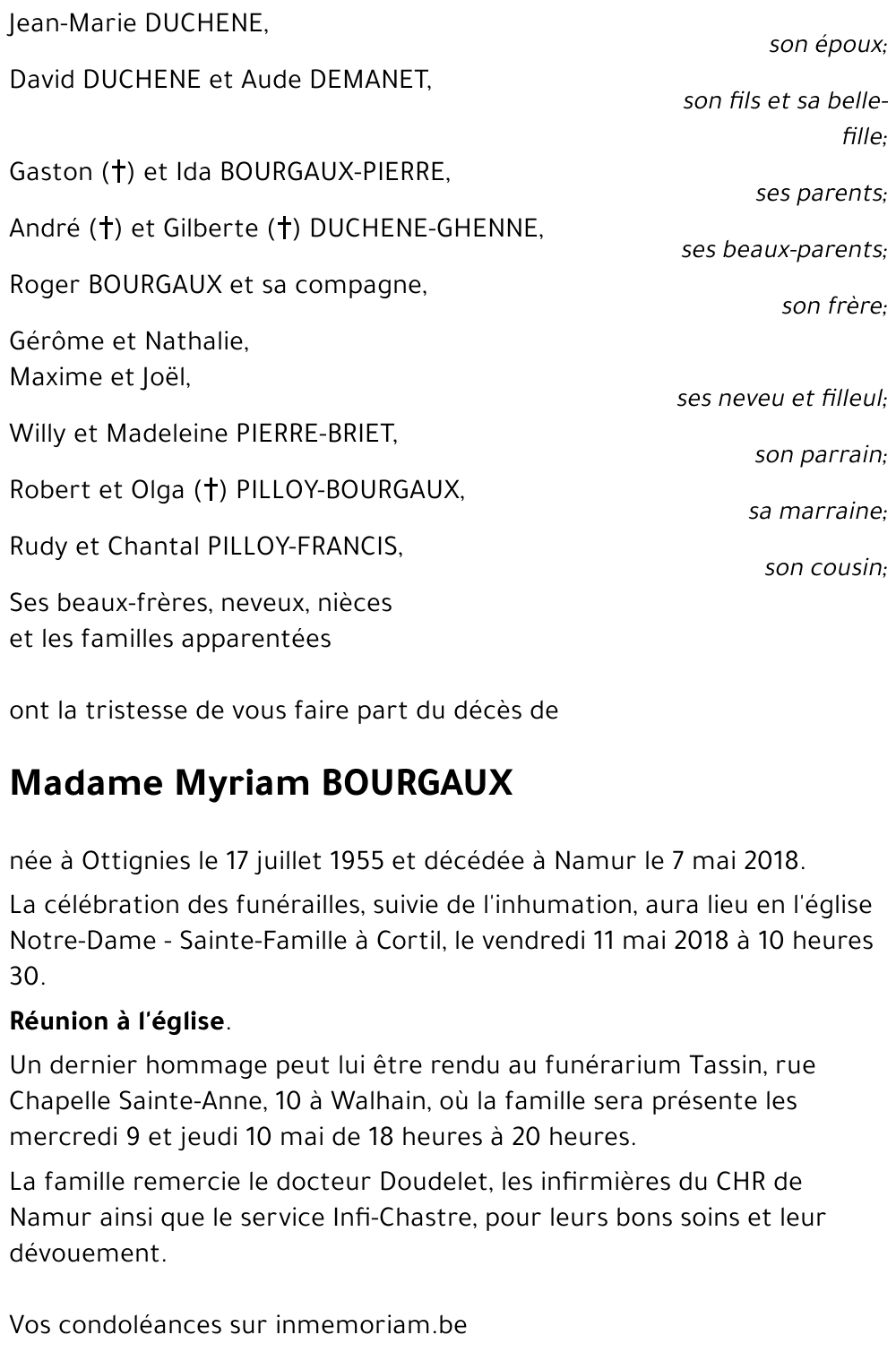 Myriam BOURGAUX