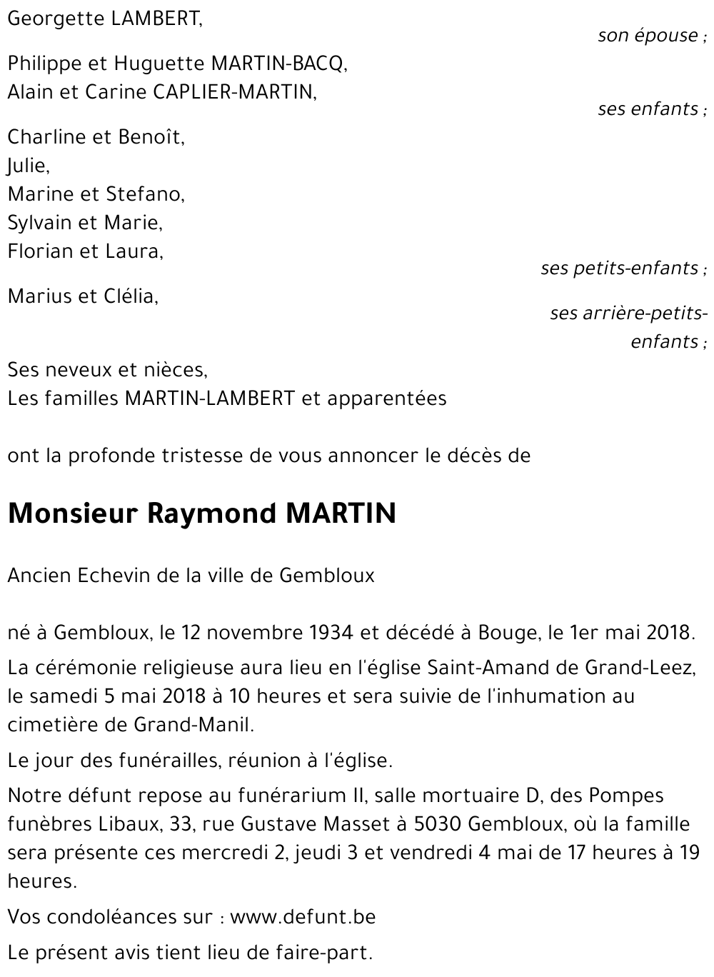 Raymond MARTIN