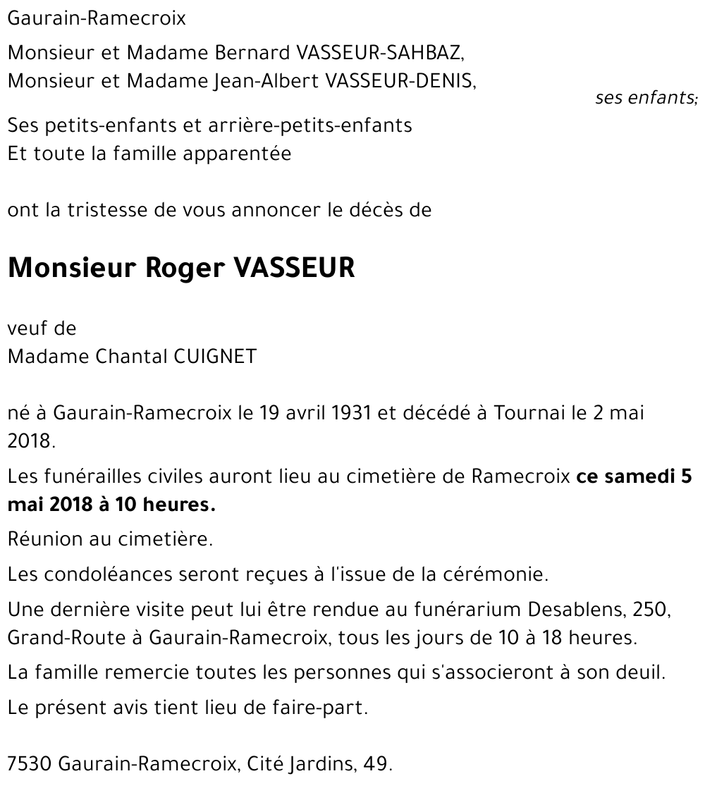 Roger VASSEUR