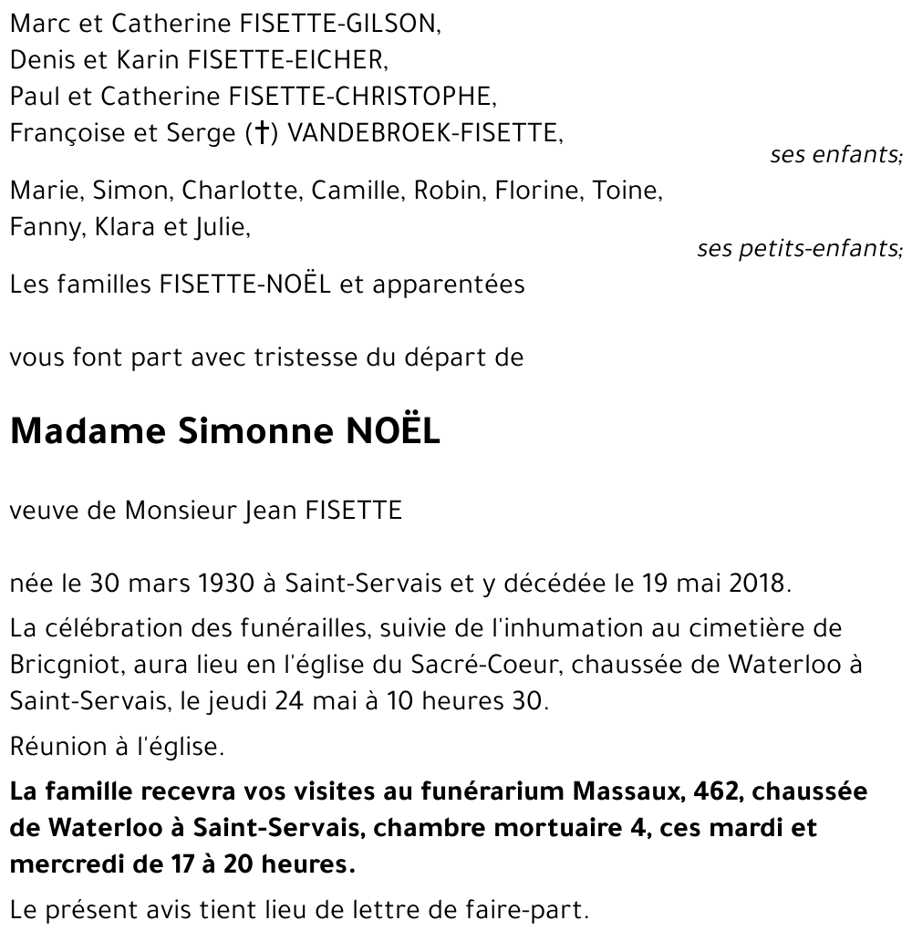 Simonne NOËL