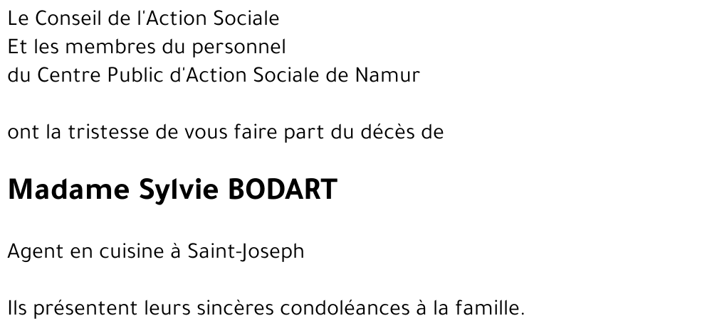 Sylvie BODART