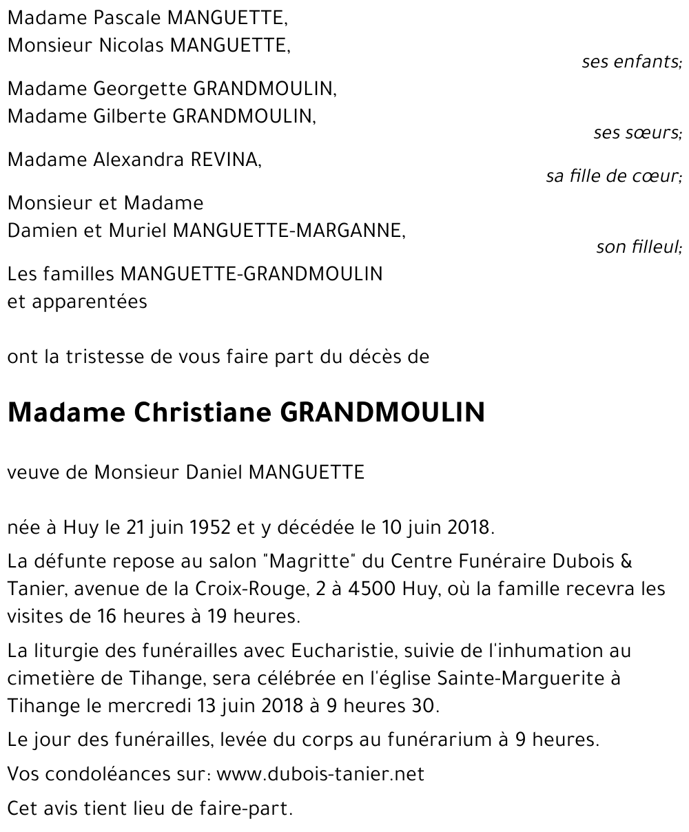 Christiane GRANDMOULIN