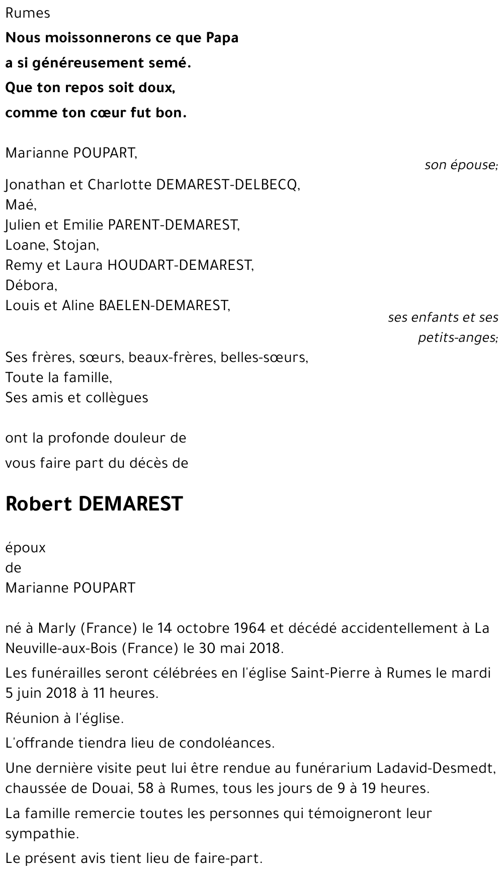 Robert DEMAREST