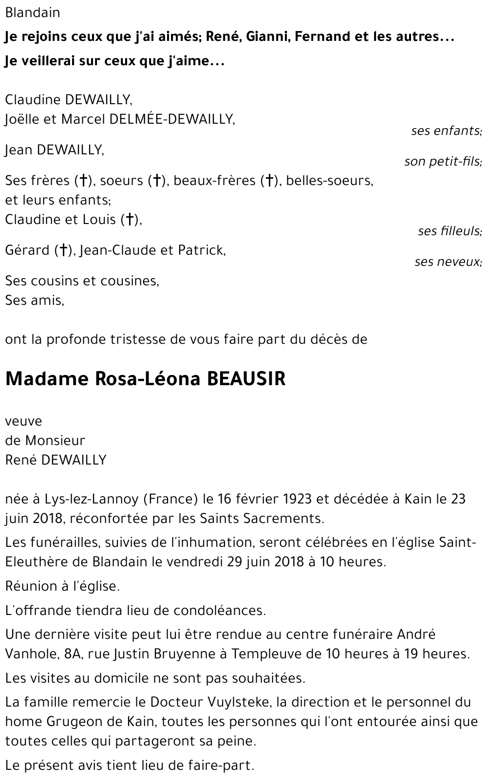 Rosa-Léona BEAUSIR