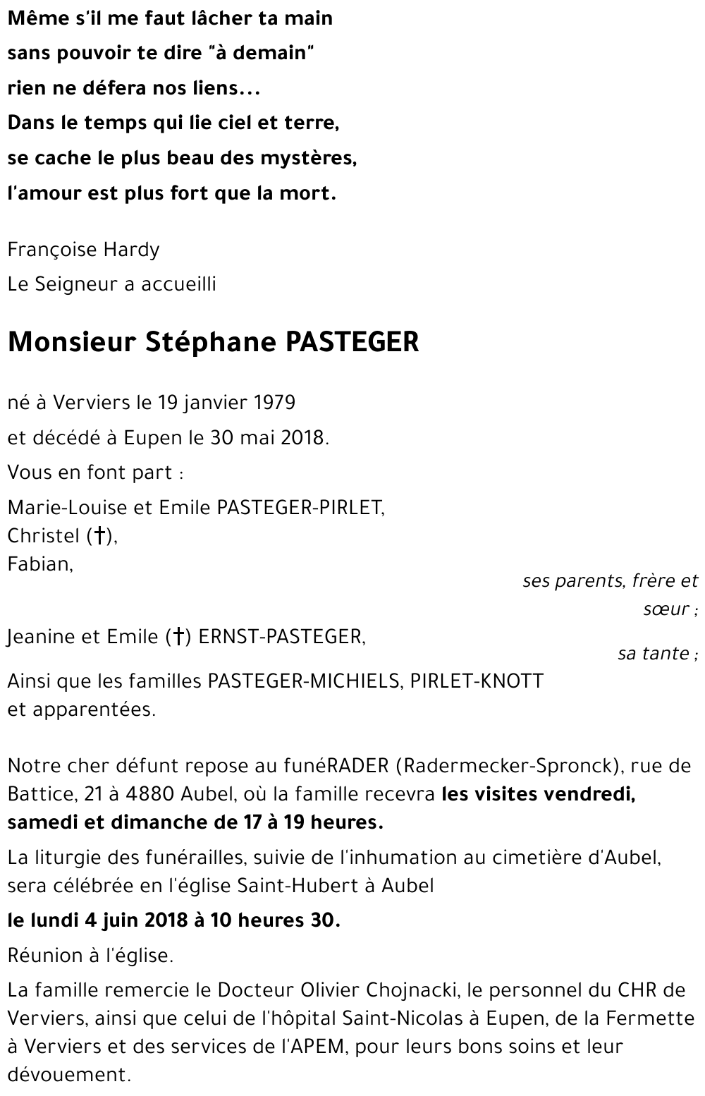 Stéphane PASTEGER