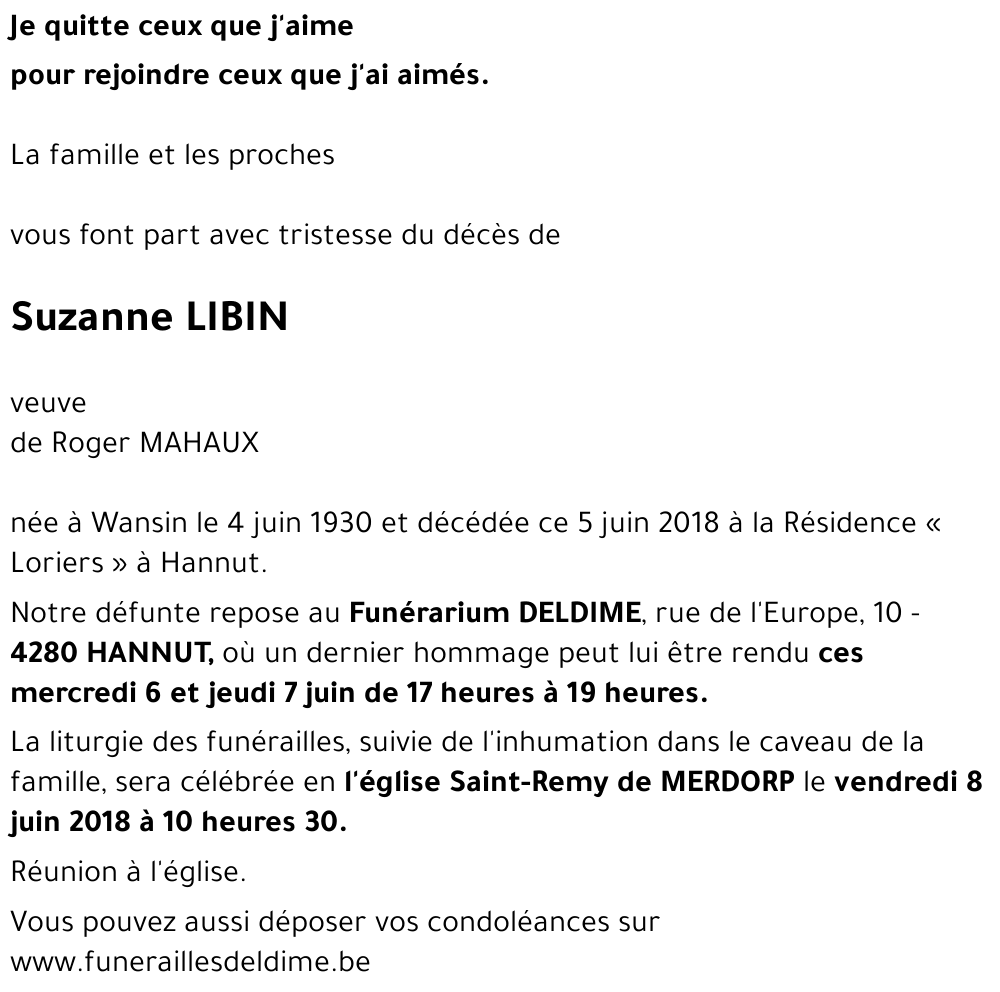Suzanne LIBIN