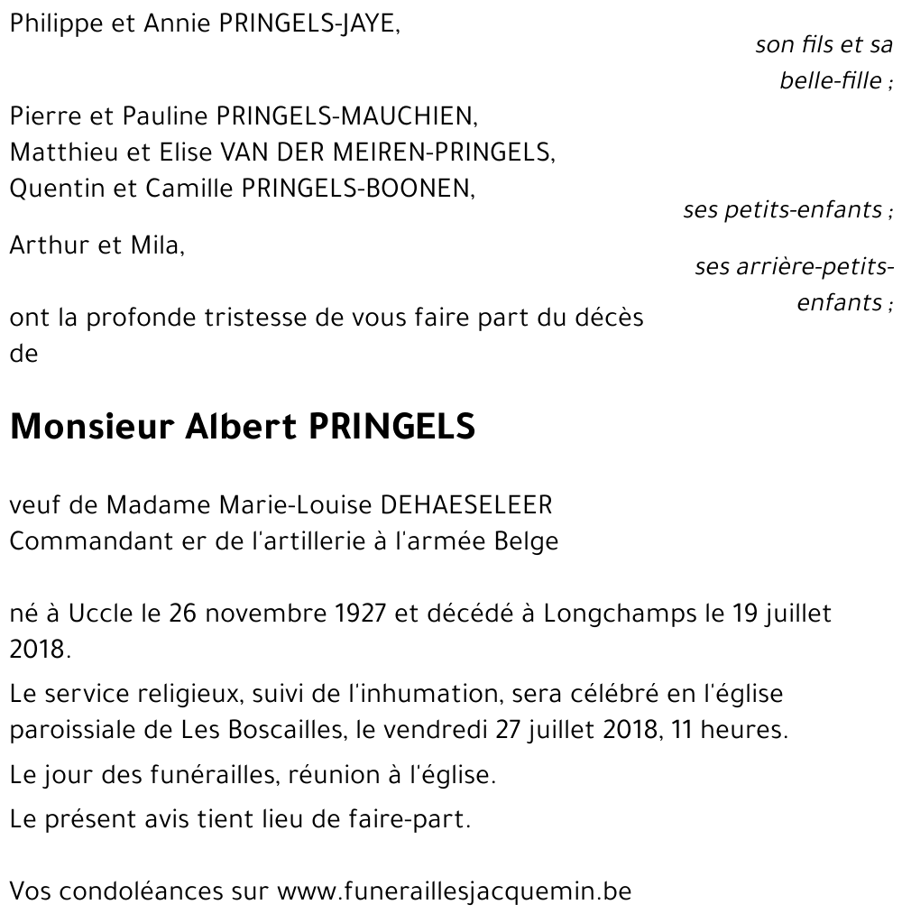 Albert PRINGELS