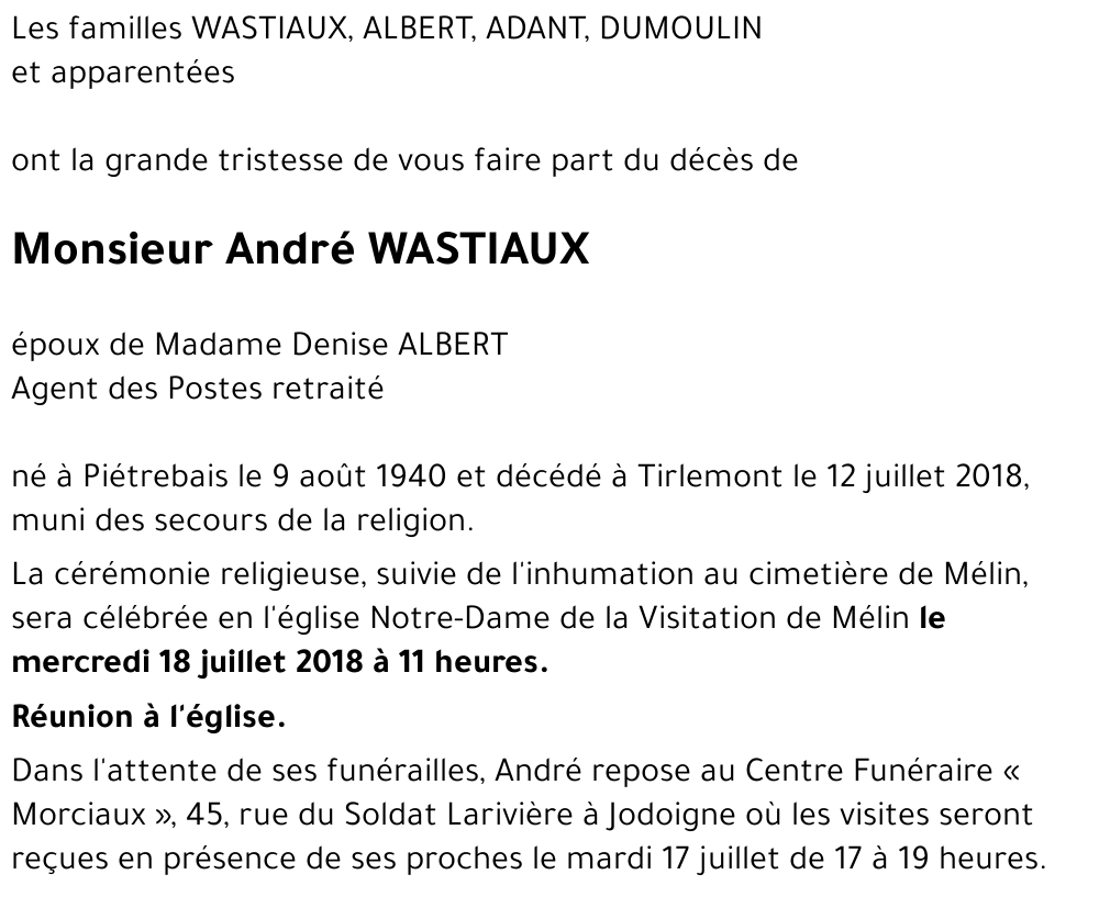 André WASTIAUX