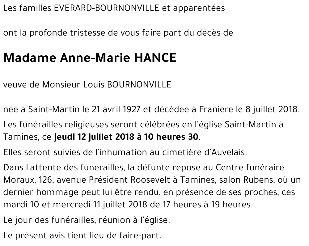 Anne-Marie HANCE