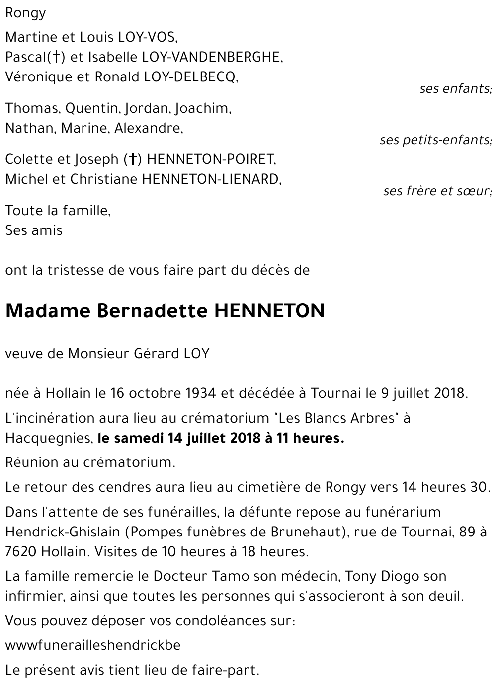 Bernadette HENNETON