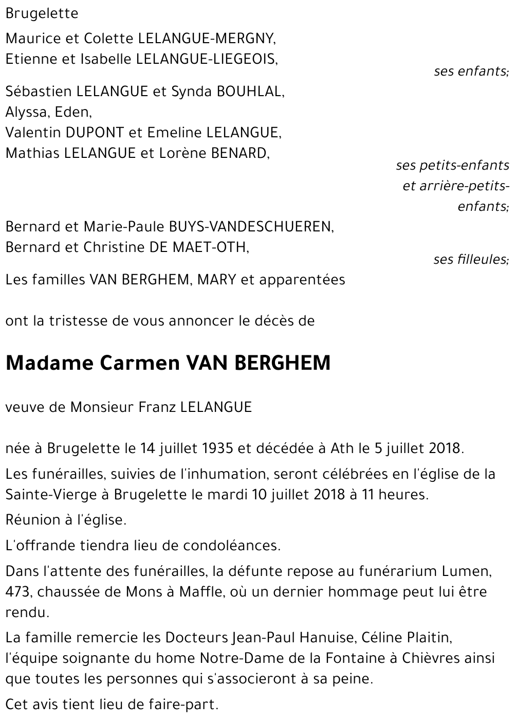 Carmen VAN BERGHEM