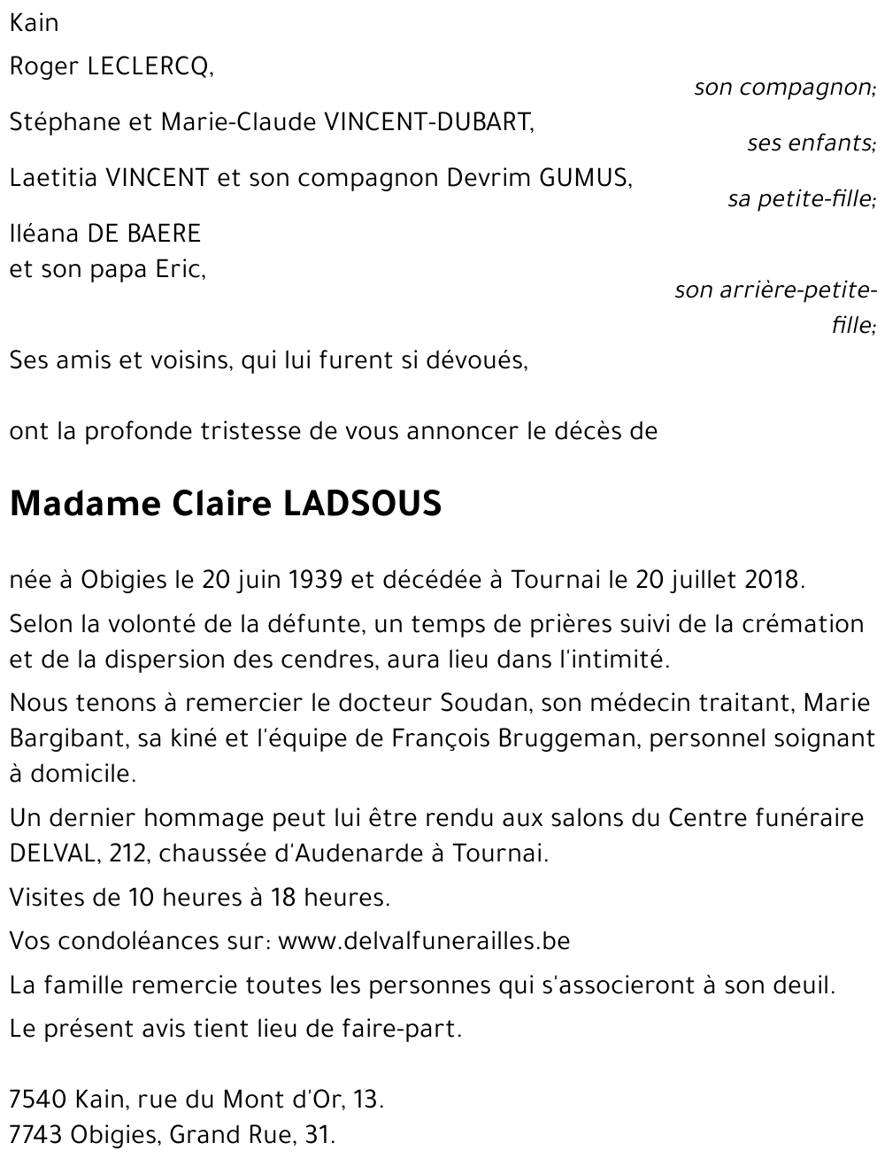 Claire LADSOUS