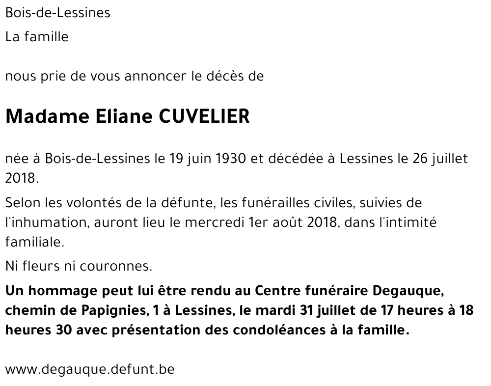 Eliane CUVELIER