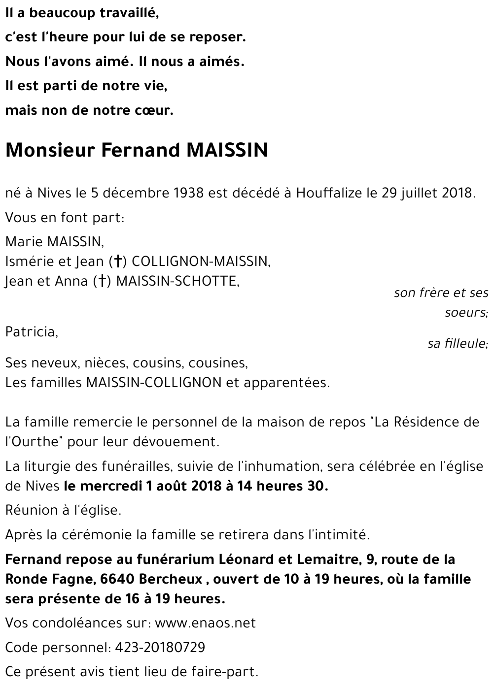 Fernand MAISSIN