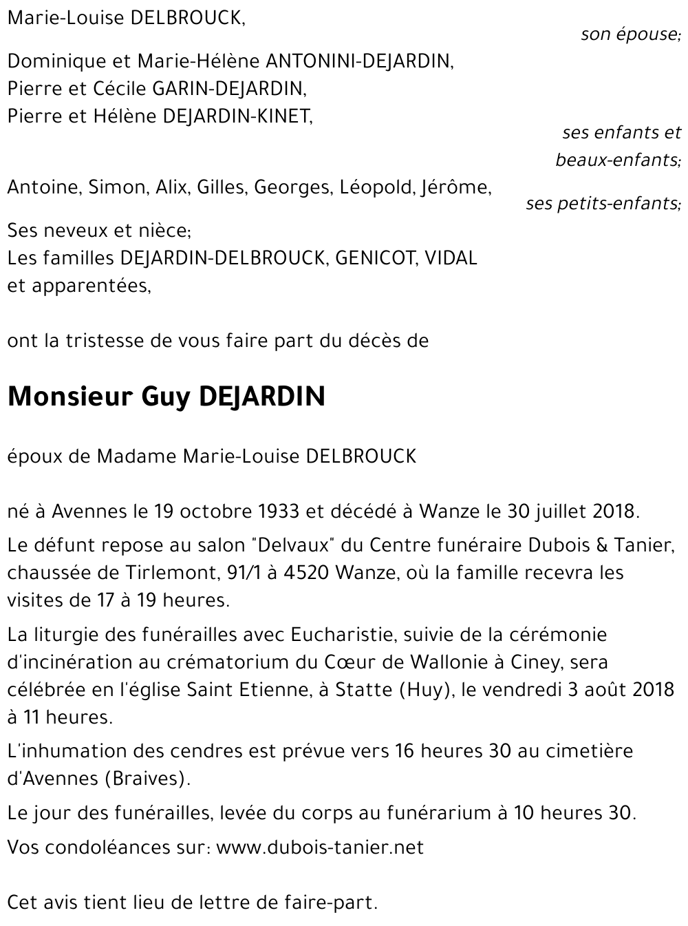 Guy DEJARDIN