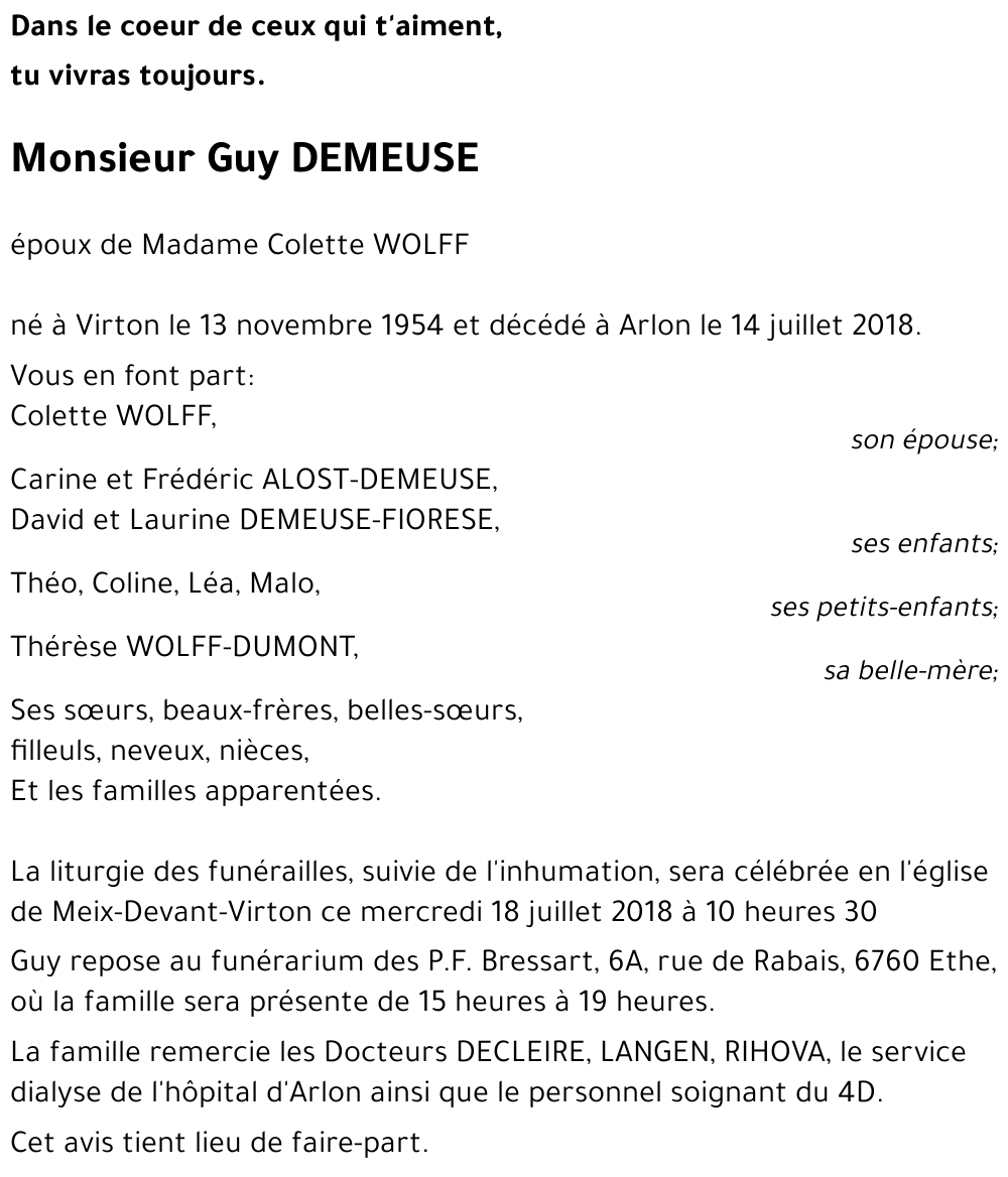 Guy DEMEUSE 