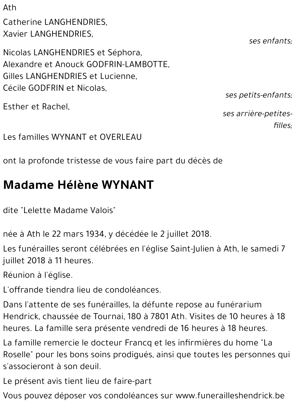 Hélène WYNANT