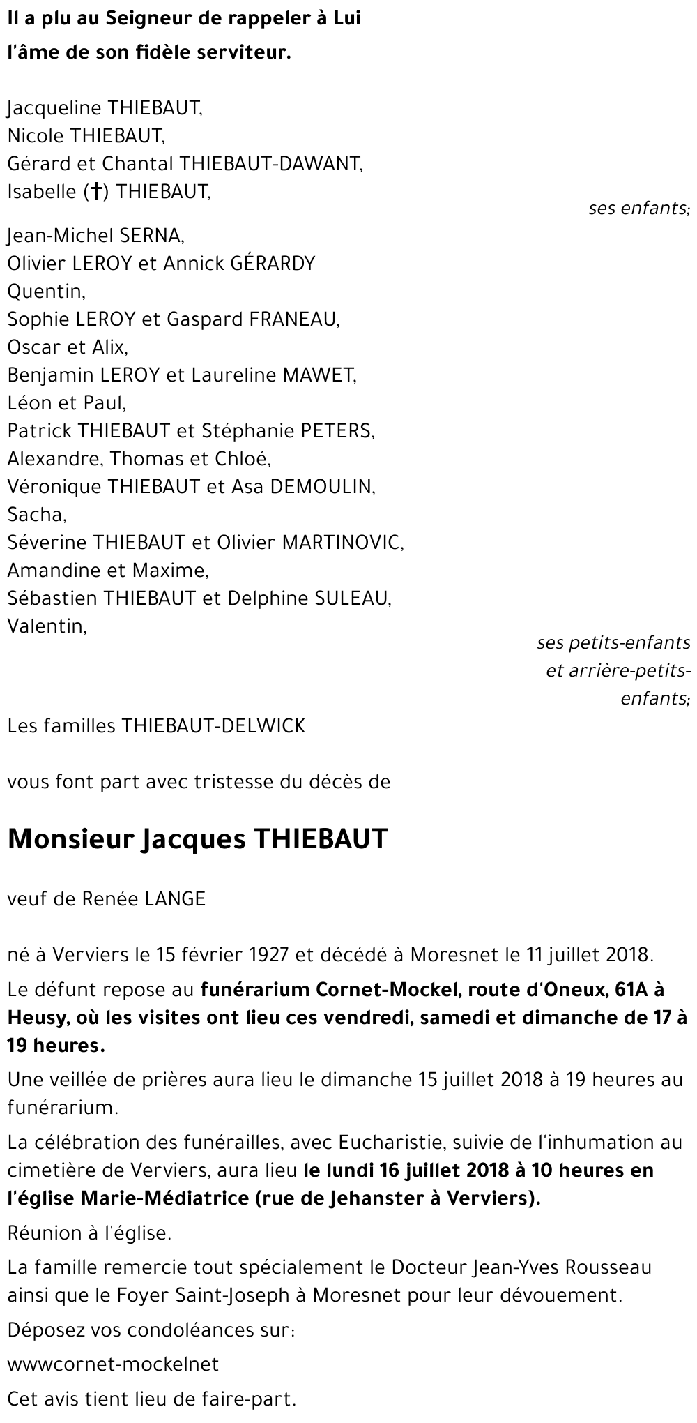 Jacques THIEBAUT