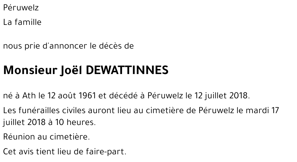 Joël DEWATTINNES