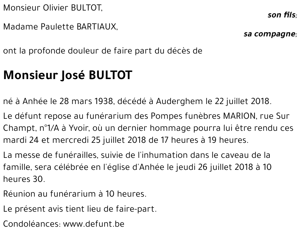 José BULTOT