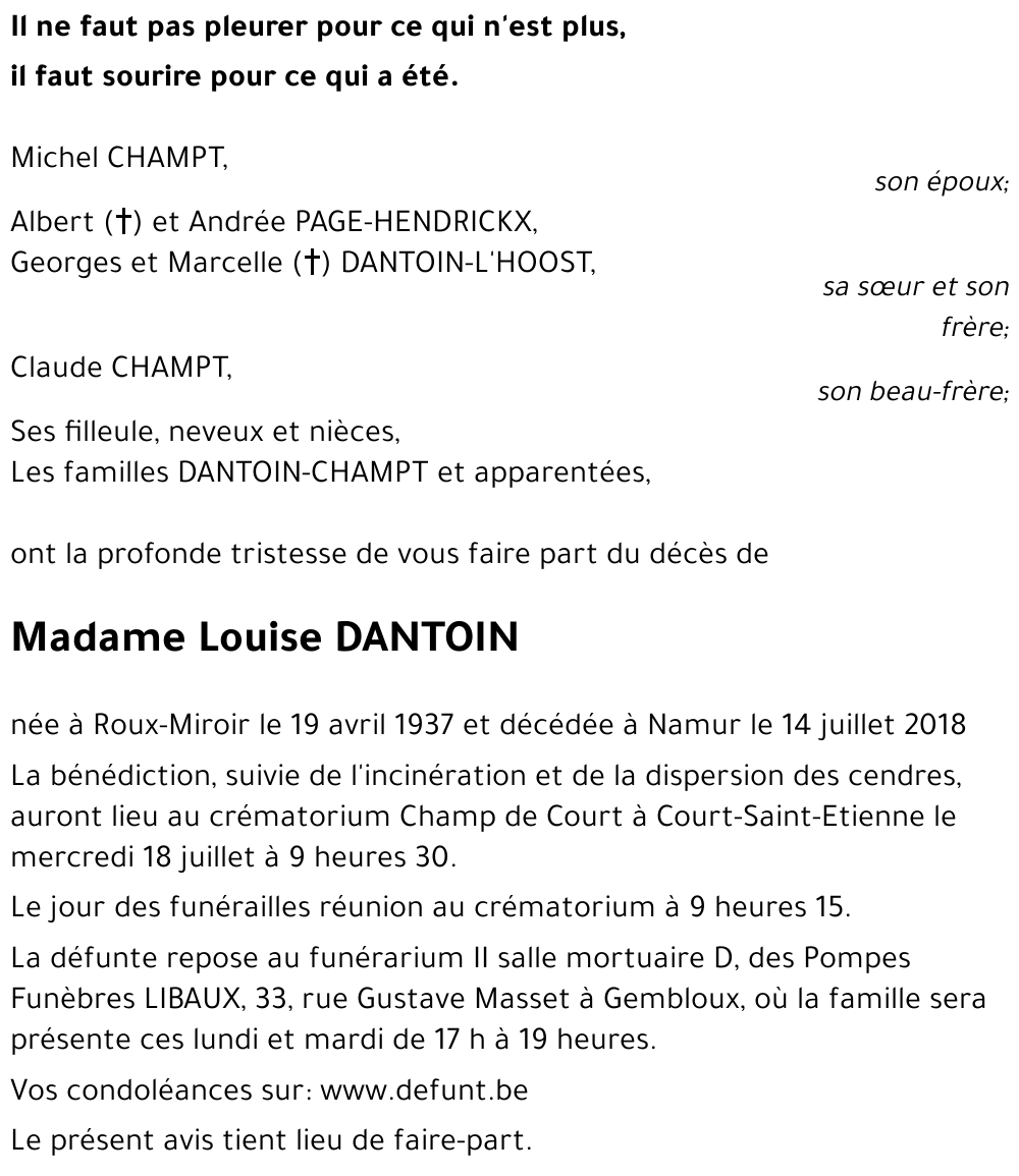 Louise DANTOIN