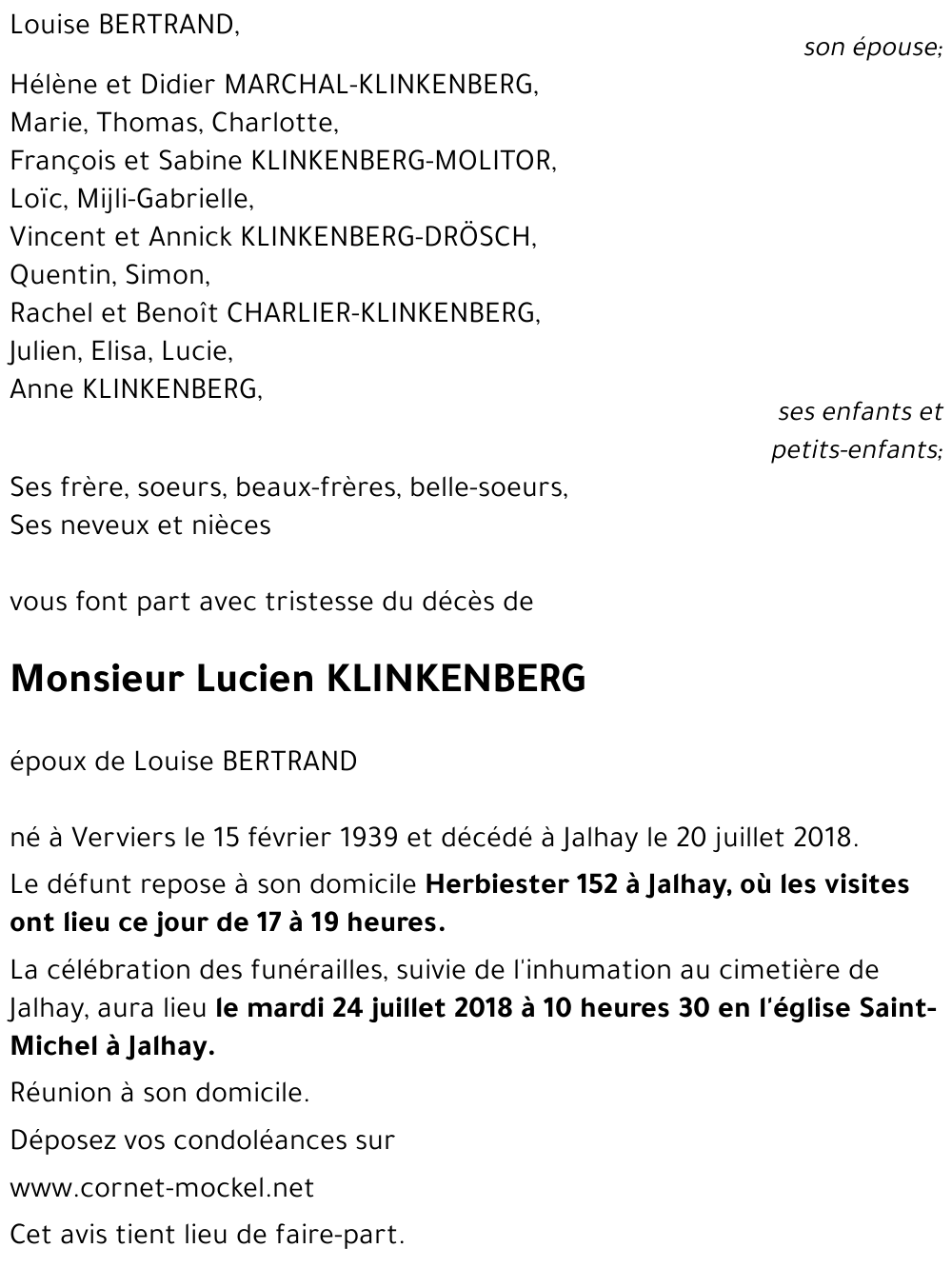 Lucien KLINKENBERG