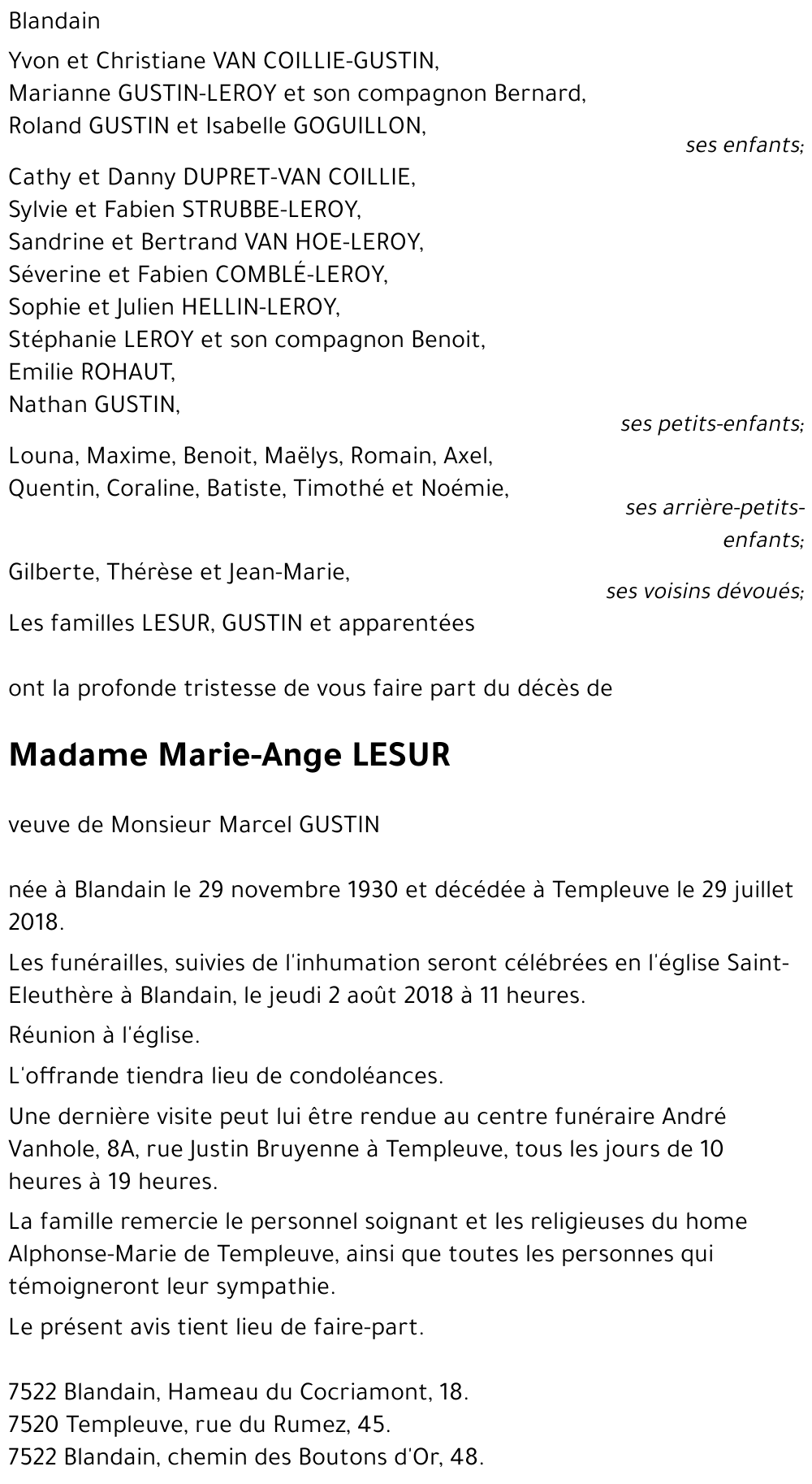 Marie-Ange LESUR