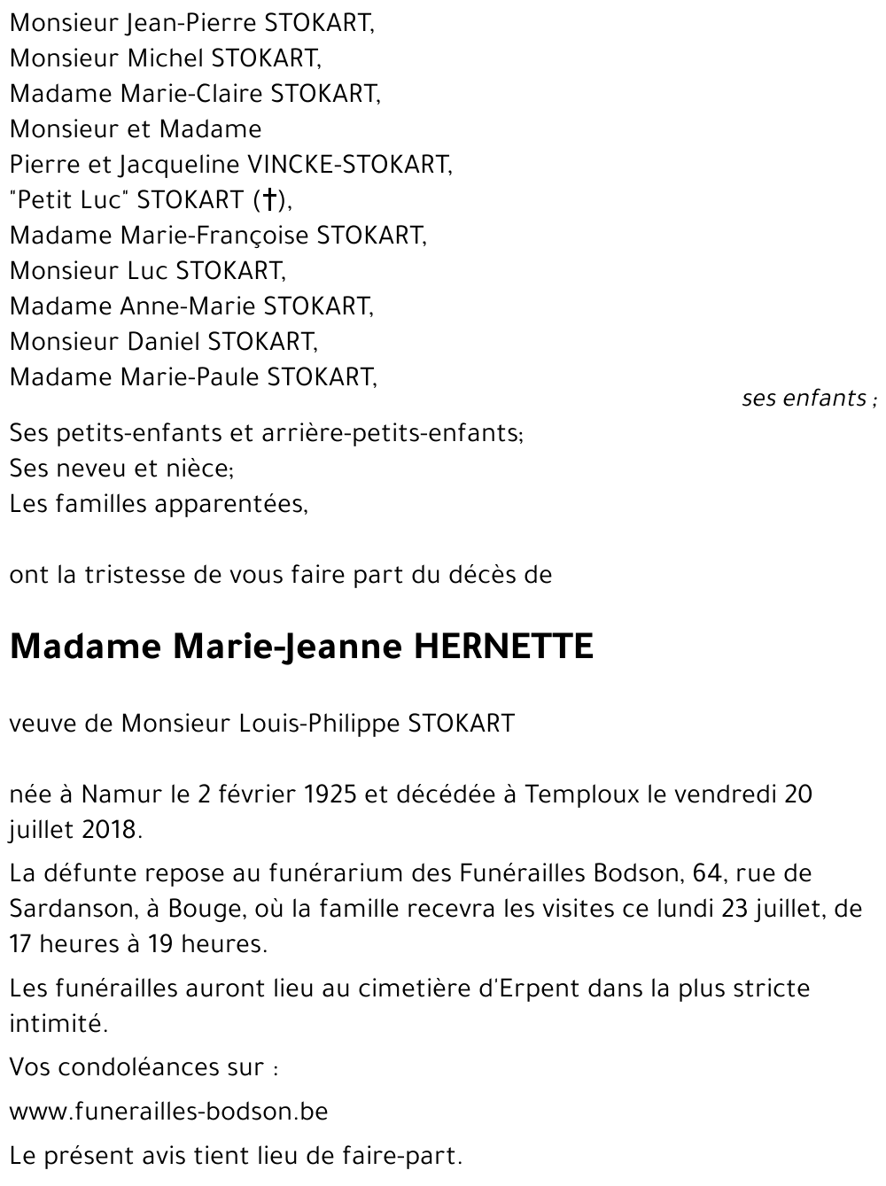 Marie-Jeanne HERNETTE