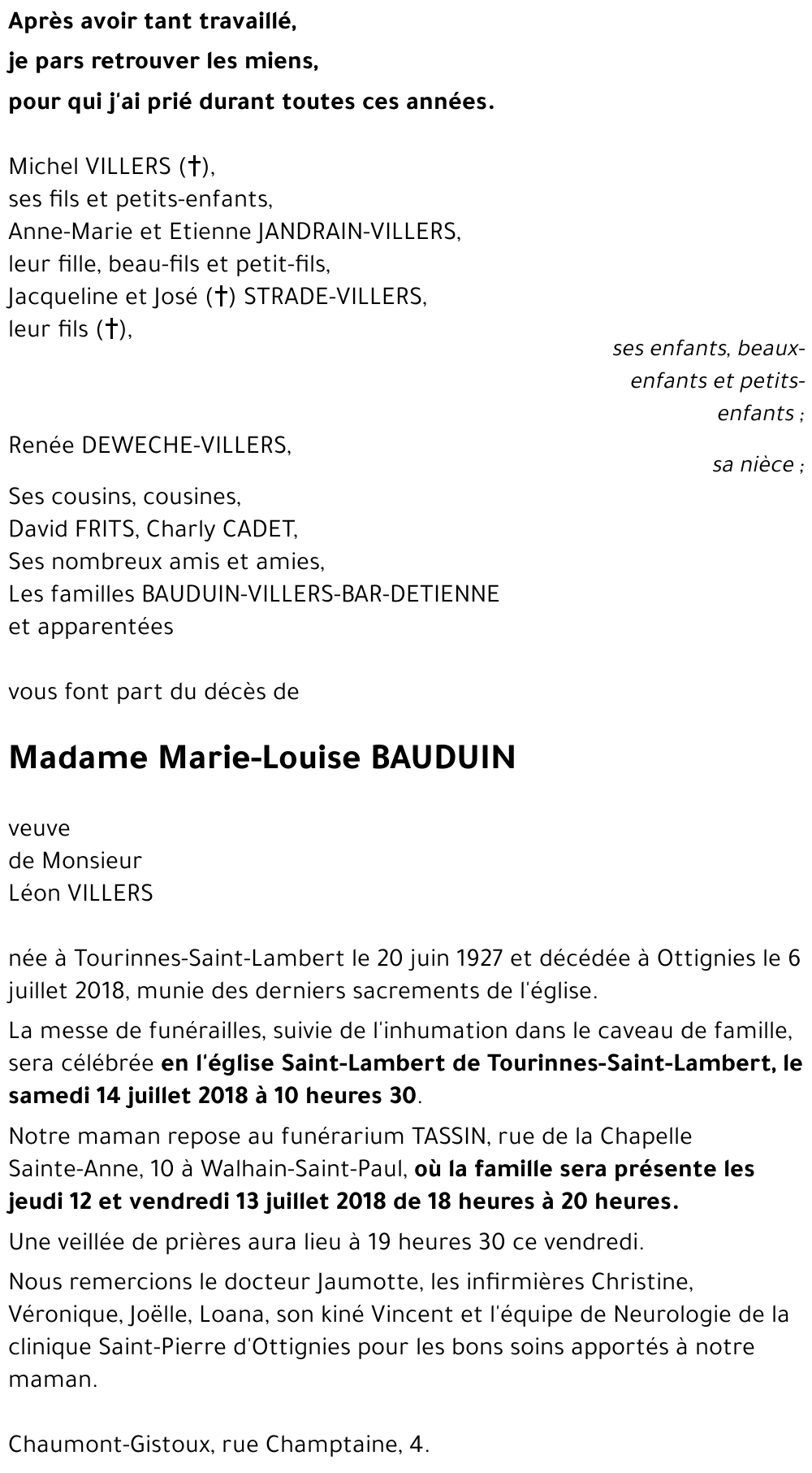 Marie-Louise BAUDUIN