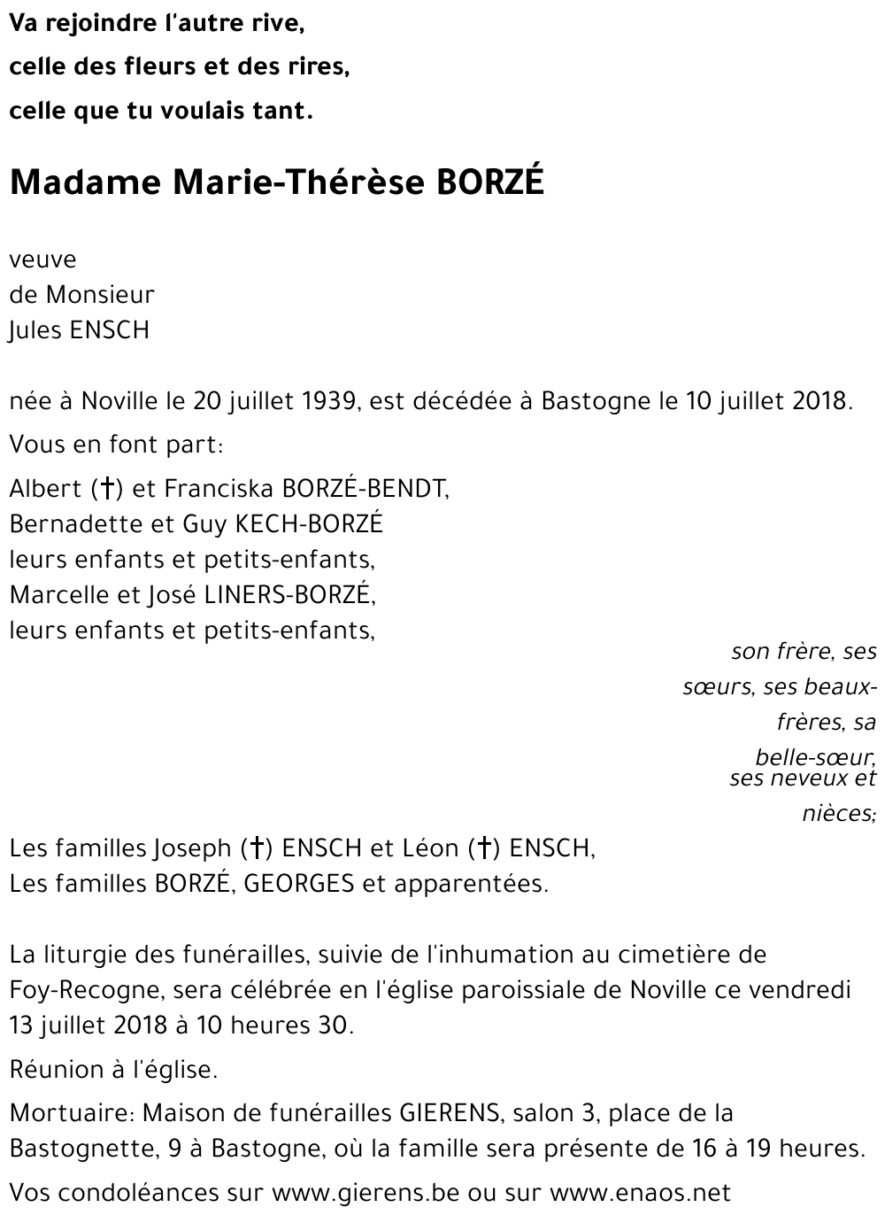 Marie-Thérèse BORZÉ