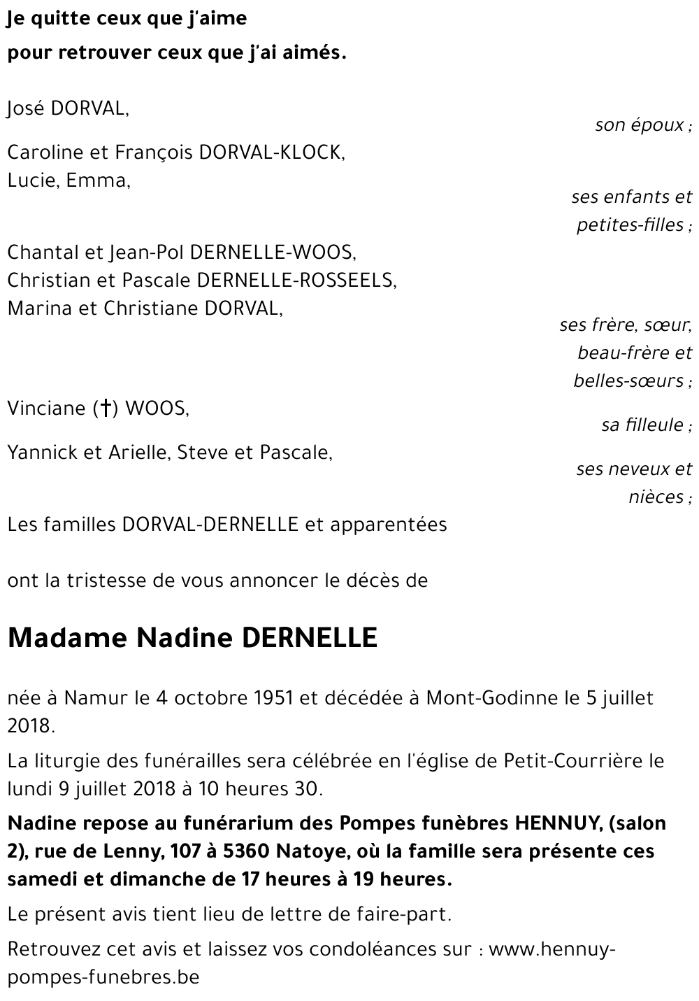 Nadine DERNELLE
