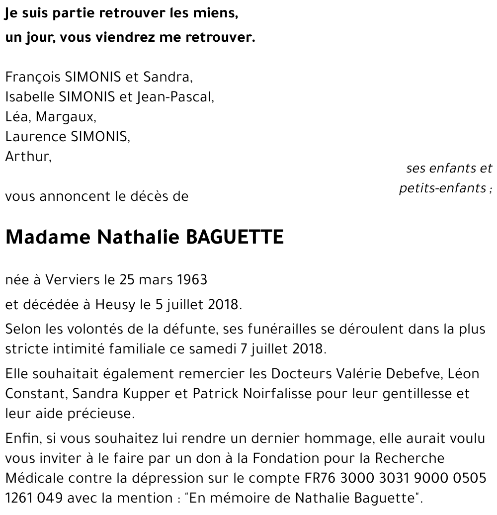 Nathalie BAGUETTE