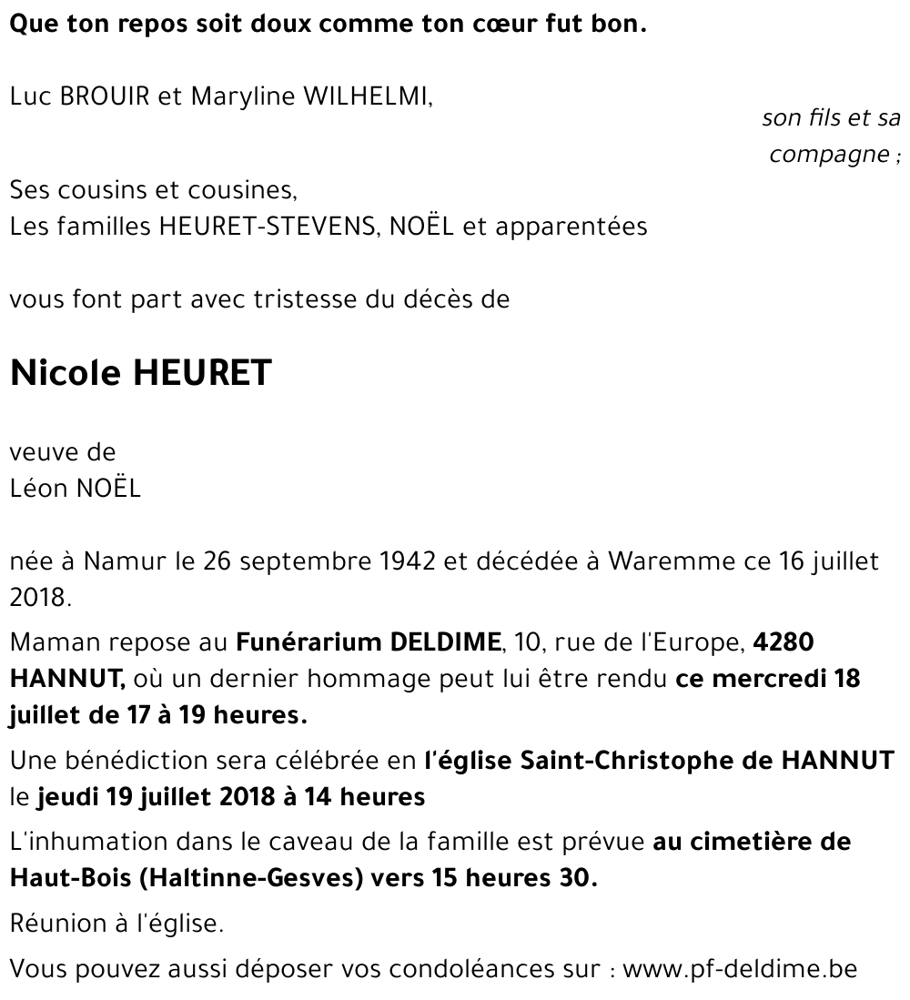 Nicole HEURET