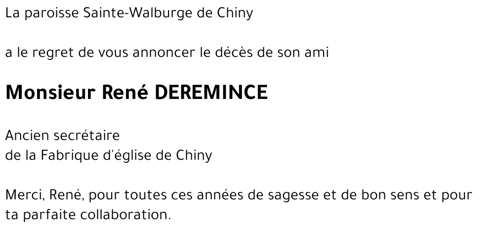 René DEREMINCE