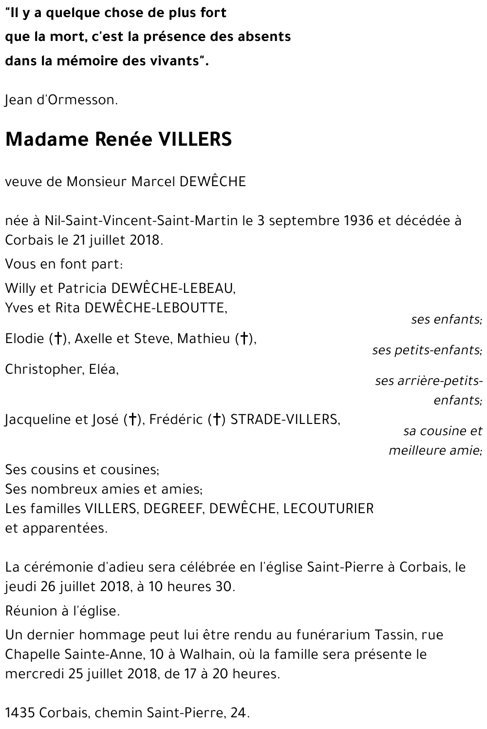 Renée VILLERS