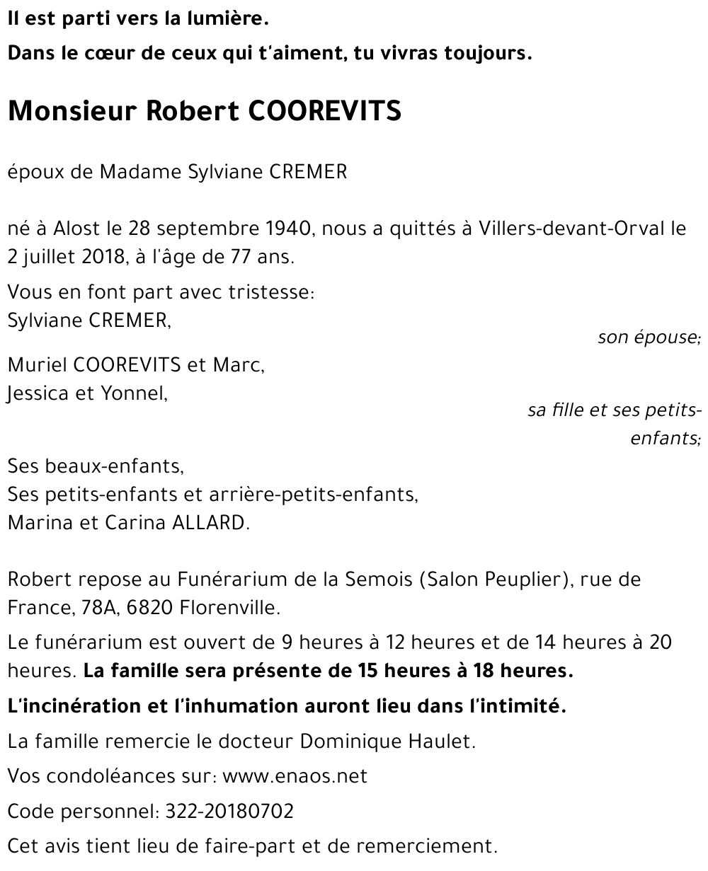 Robert COOREVITS