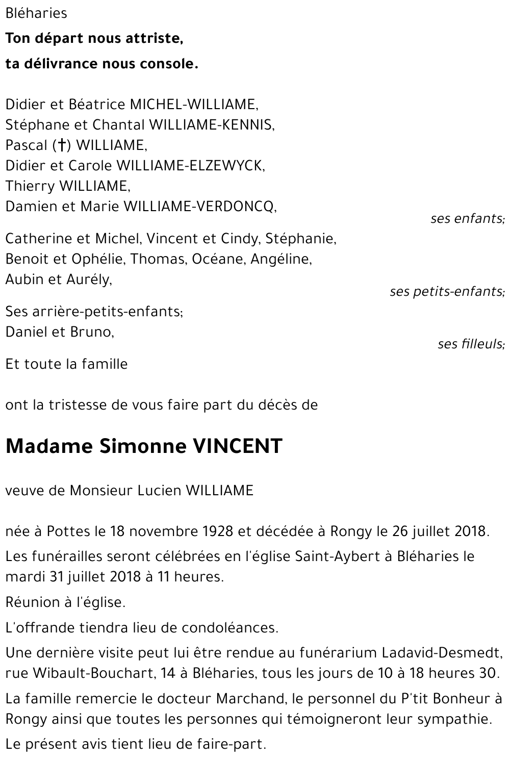 Simonne VINCENT