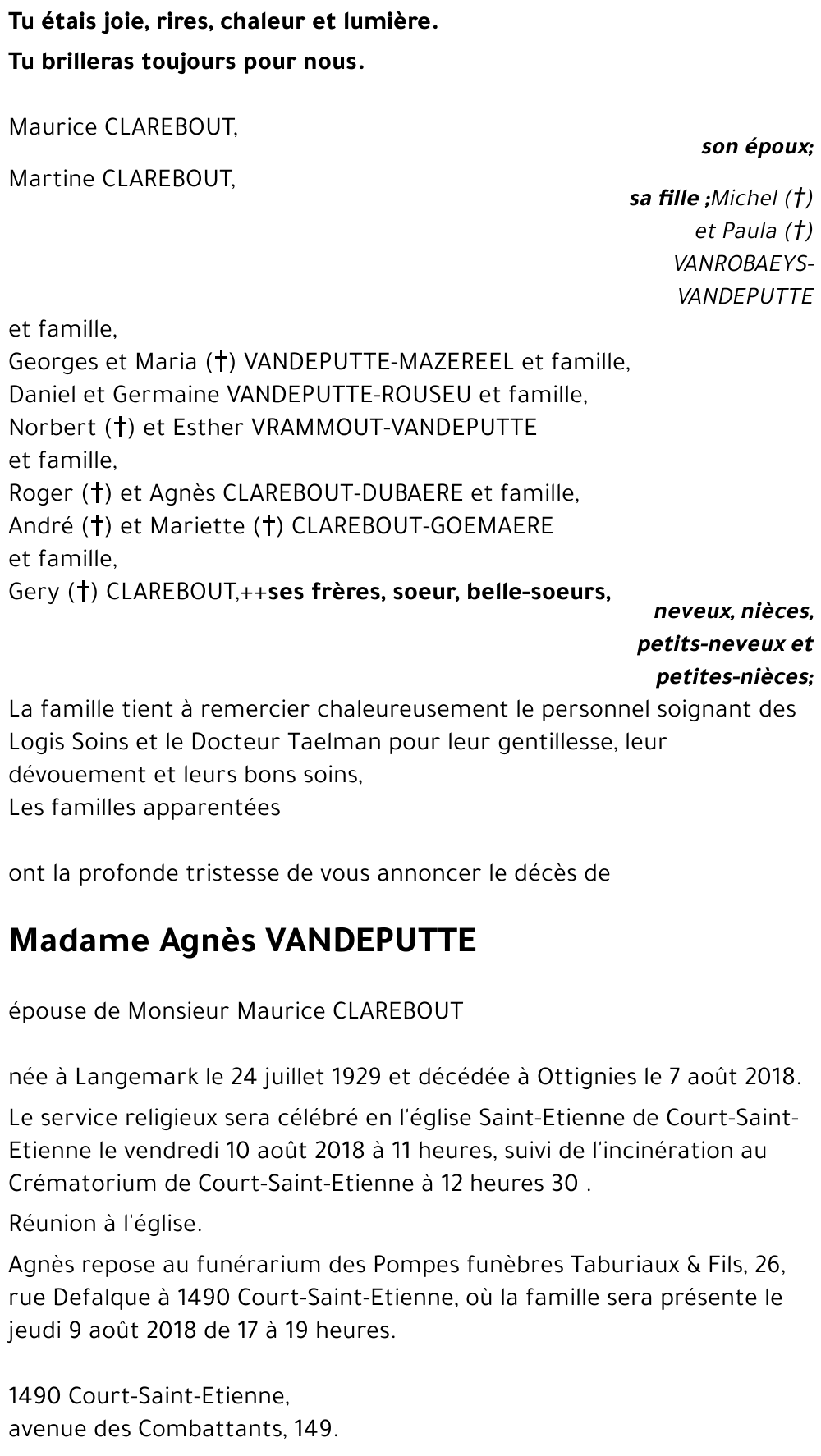 Agnès VANDEPUTTE