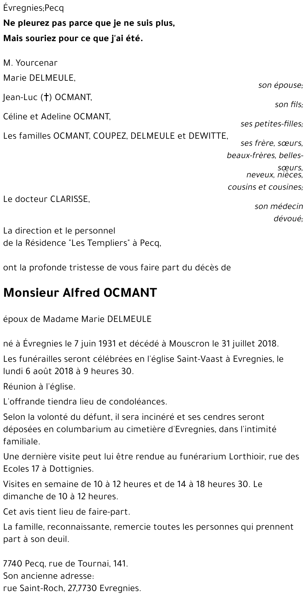 Alfred OCMANT