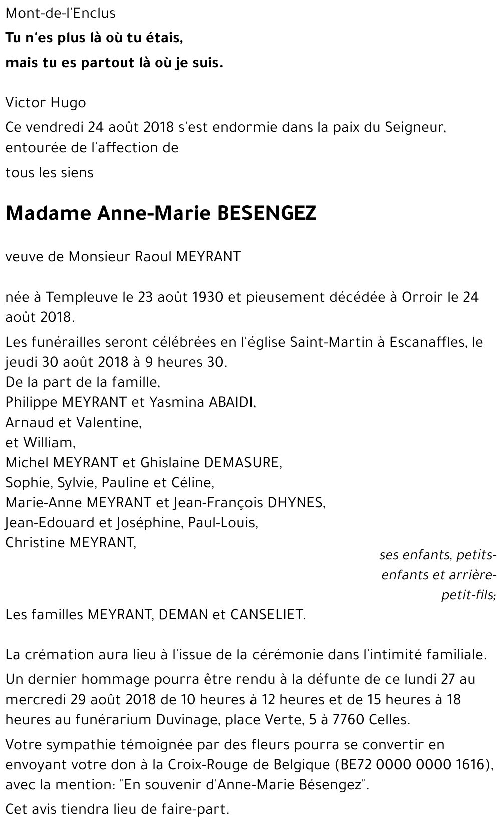 Anne-Marie BESENGEZ