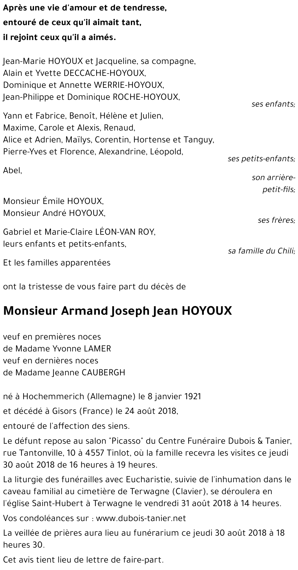 Armand HOYOUX
