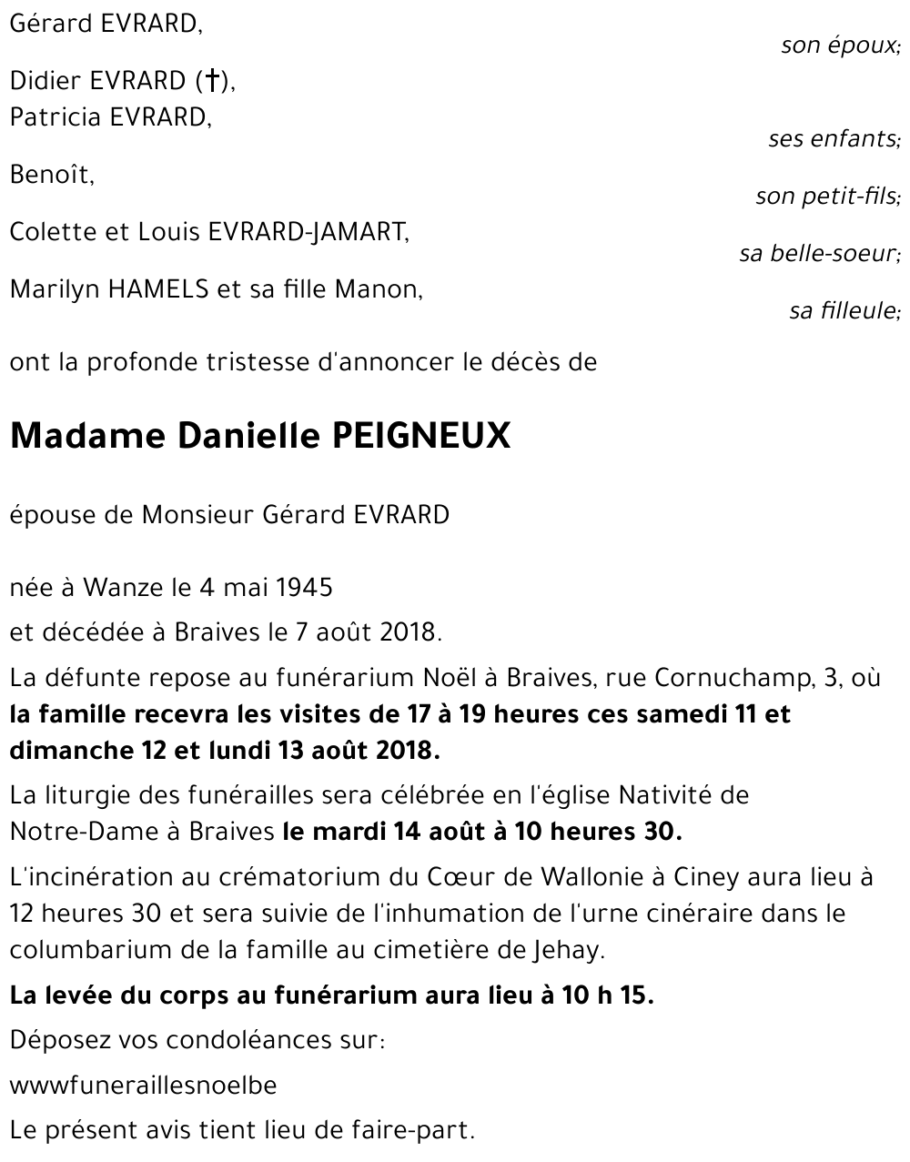 Danielle PEIGNEUX