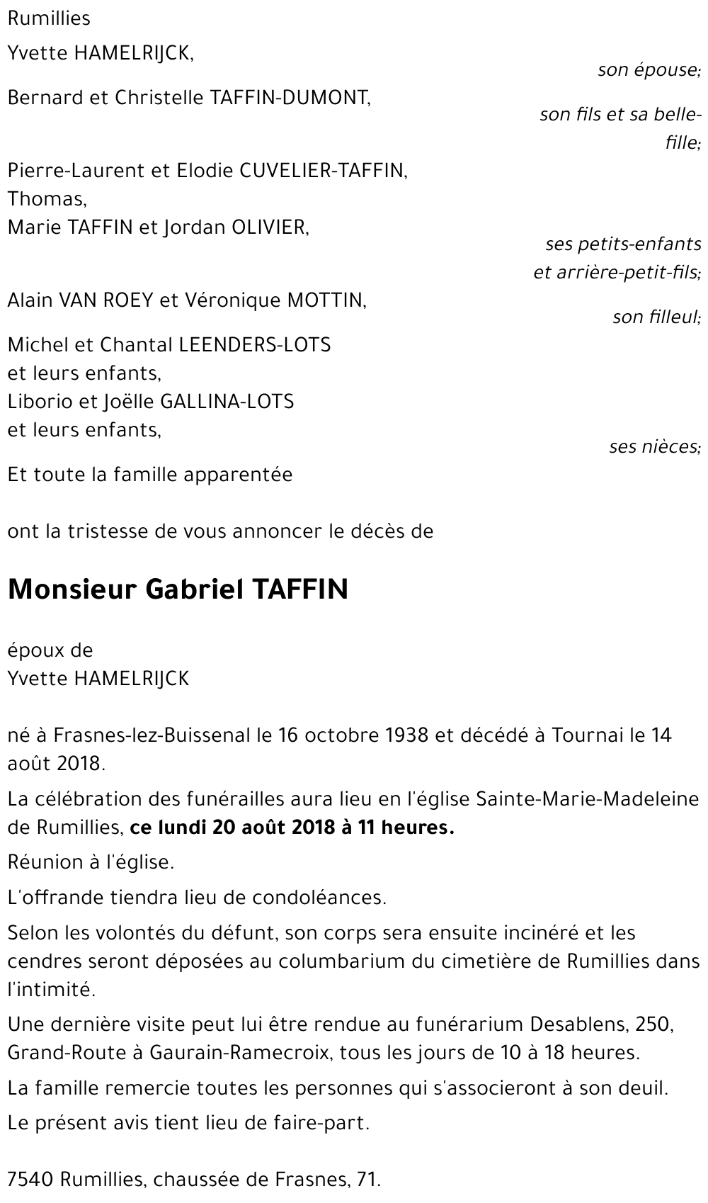 Gabriel TAFFIN