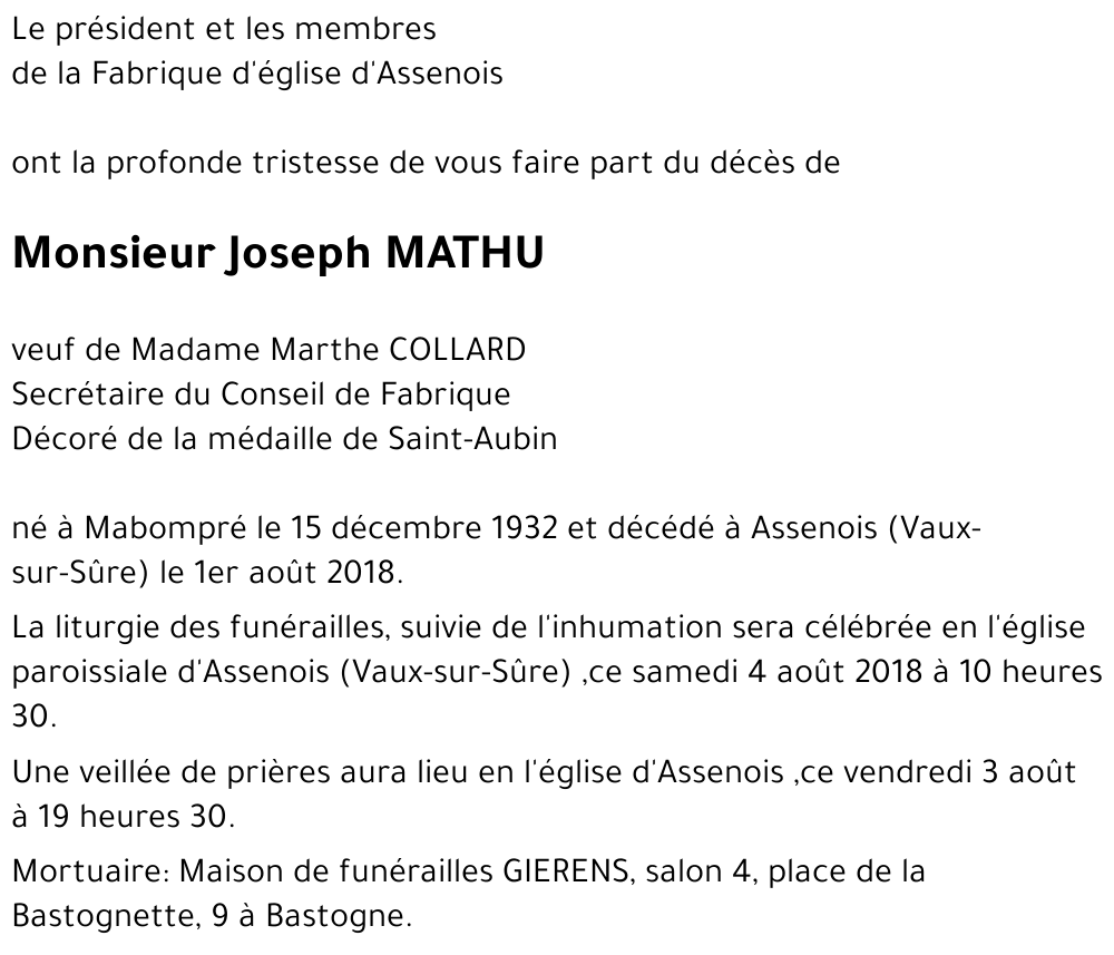 Joseph MATHU