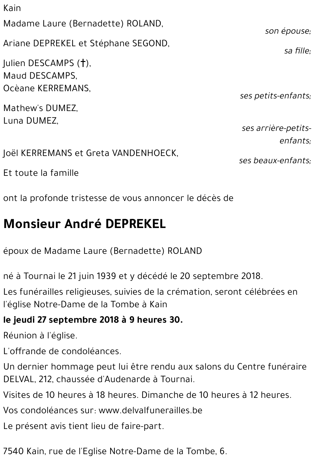 André DEPREKEL