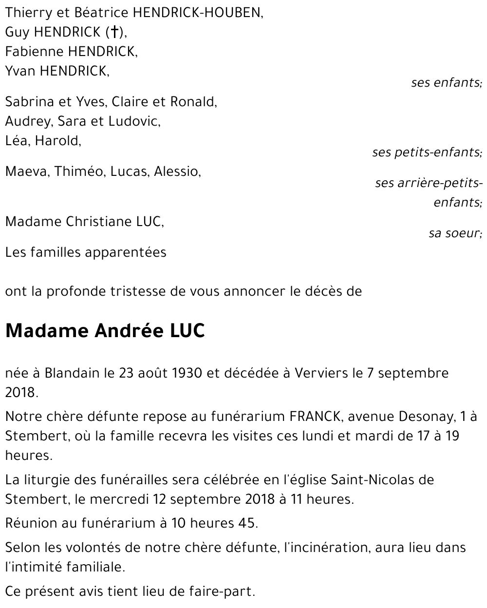 Andrée LUC